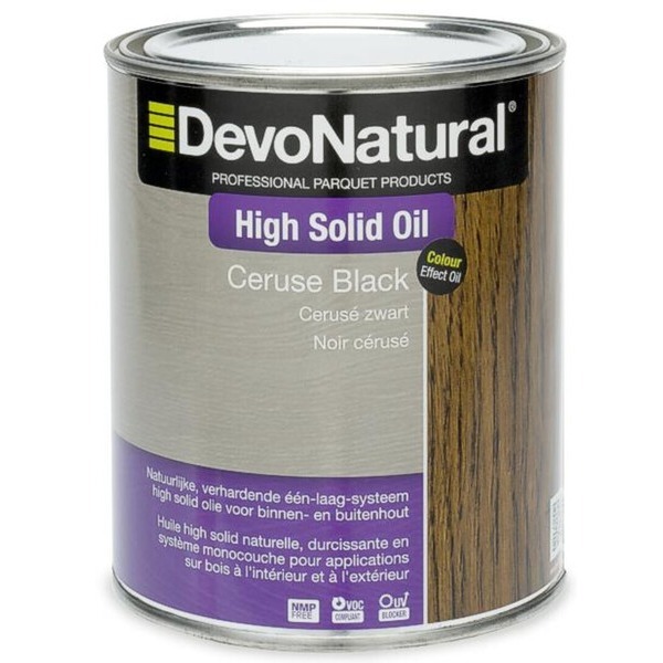 Devo High Solid Oil zwart ceruse 1 L