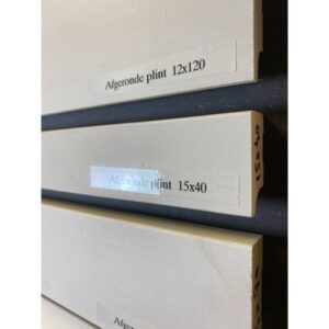 MDF afgeronde plint wit 15 x 40 mm